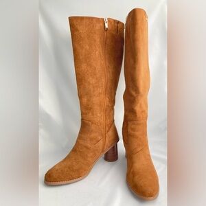 C. Wonder Easie Knee High Heeled Boots - Cognac - Womens Size 8